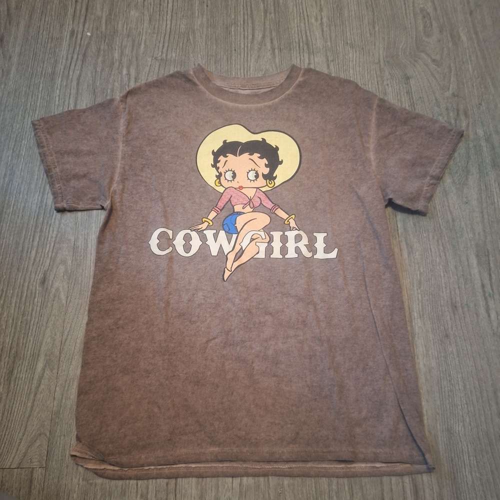 Brown Betty Boop Cowgirl T-Shirt